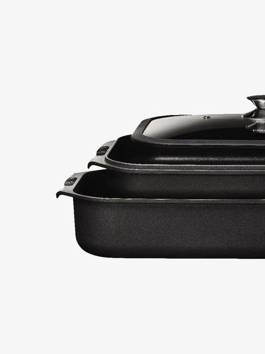 Three-Piece Roast Dish Set | 3.4-Quart + 6.5-Quart | With Lid